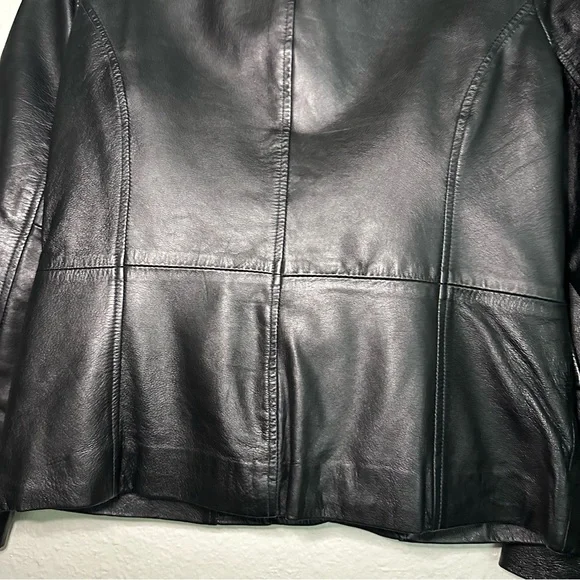 Vintage Black Genuine Leather Jacket - Picture 4 of 10